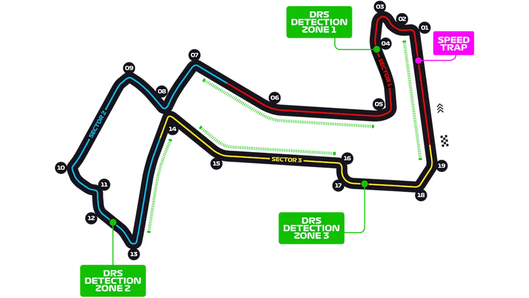 Marina Bay Street Circuit track layout